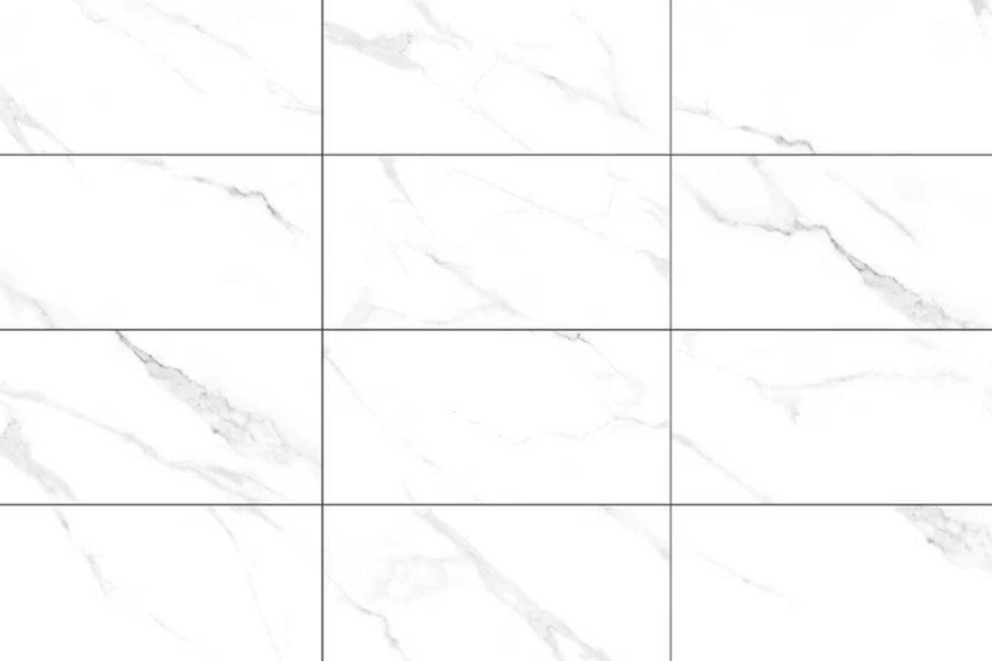 Ottimo Ceramics Prestige | White Calacatta | 12” x 24” Polished Porcelain Tile