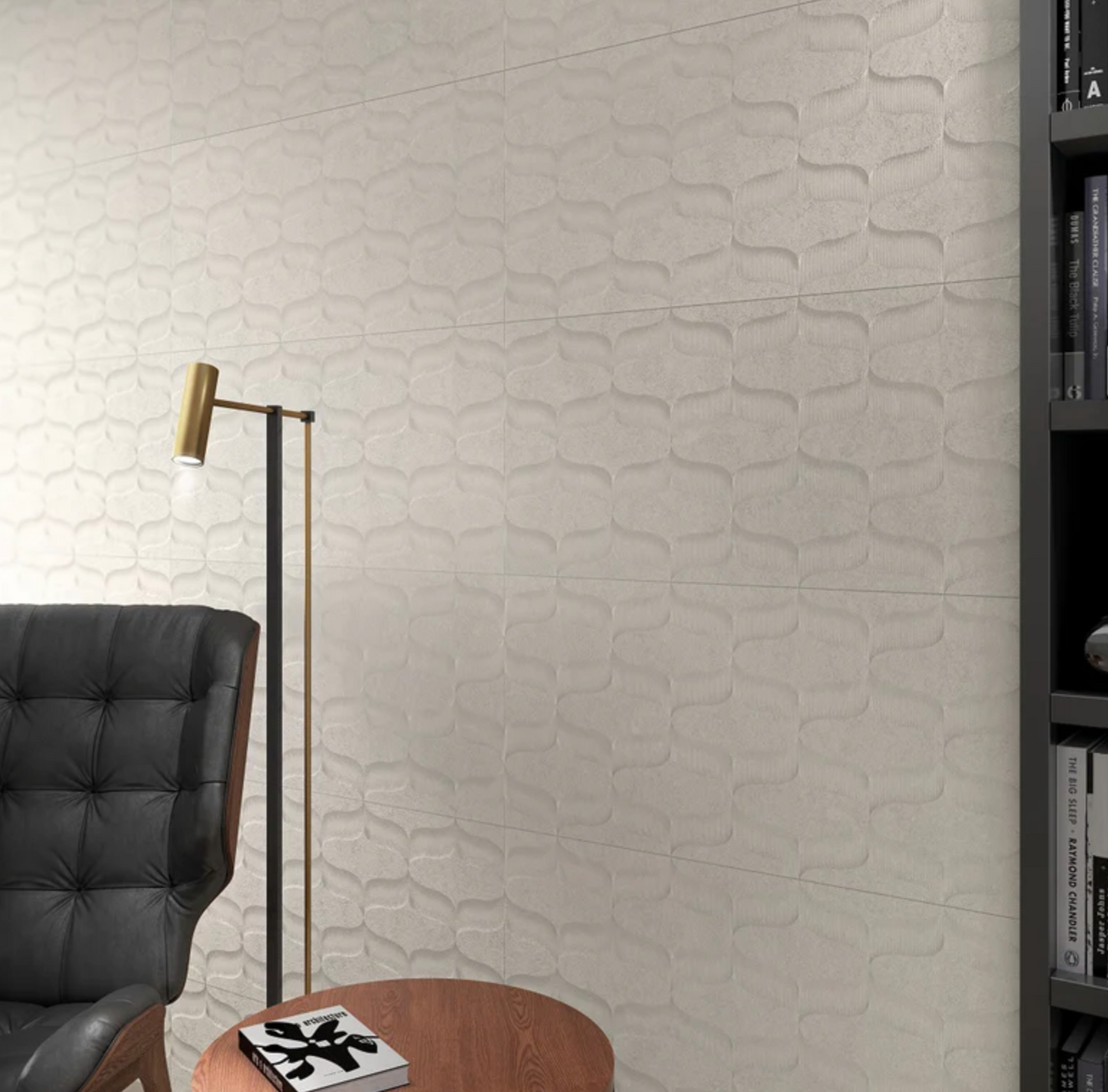 Ottimo Ceramics Qstone | Décor Ivory |18’’ x 36’’ Matte Dimensional Porcelain Tile