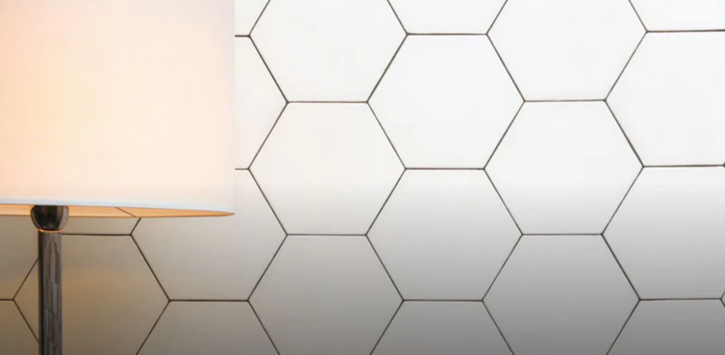 Ottimo Ceramics Rima Hexagon | White |7’’ x 8’’ Matte Glazed Porcelain Tile