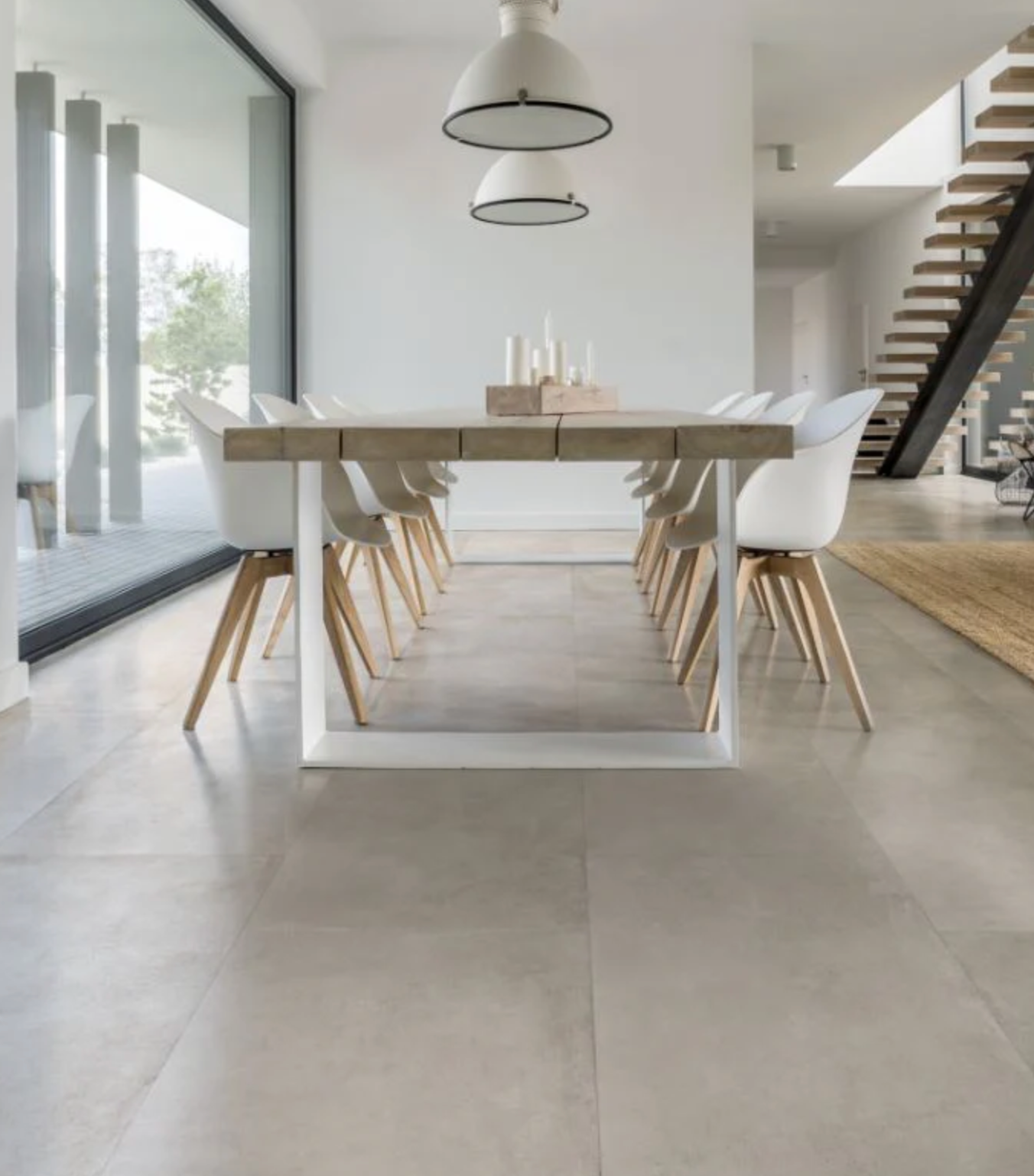 Ottimo Ceramics Promenade 48’’ x 48’’ | White | Matte Glazed Porcelain Tile