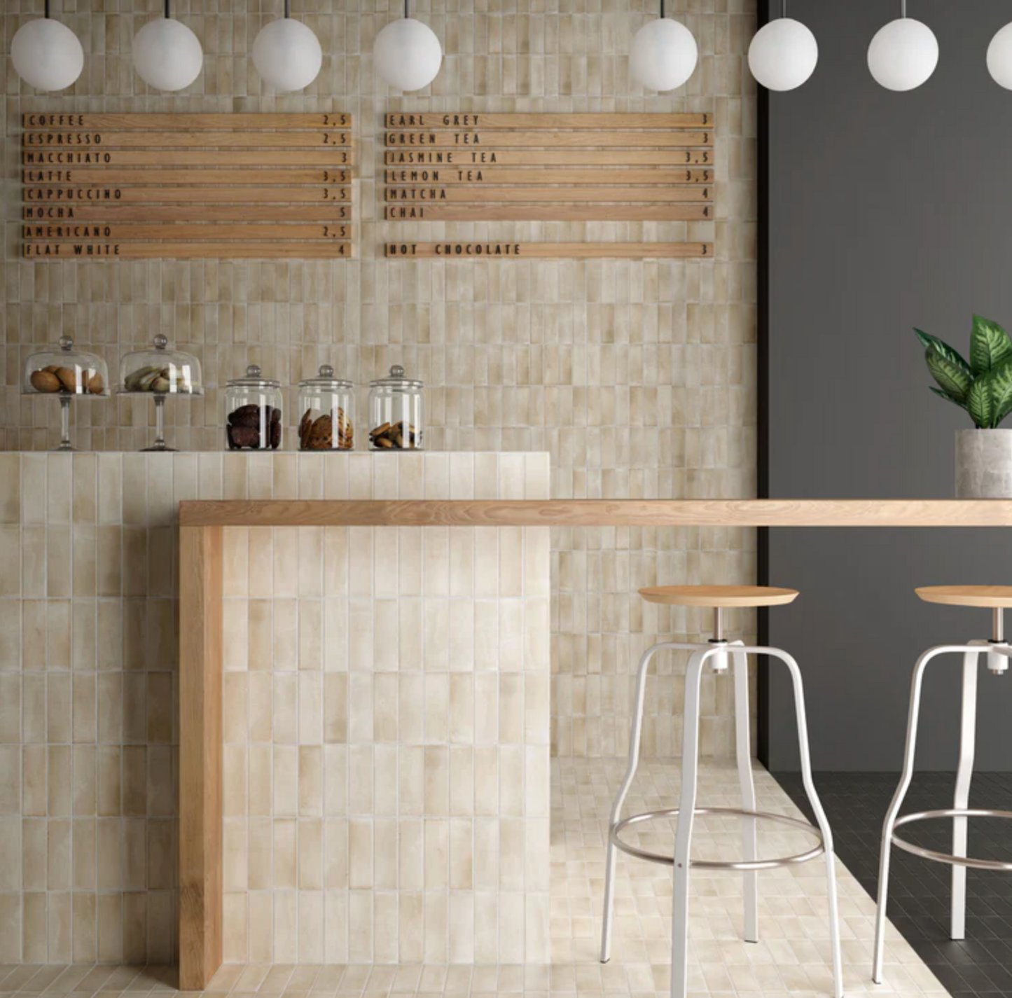 Ottimo Ceramics Soco | White | 2” x 6” Glazed Glossed Porcelain Tile