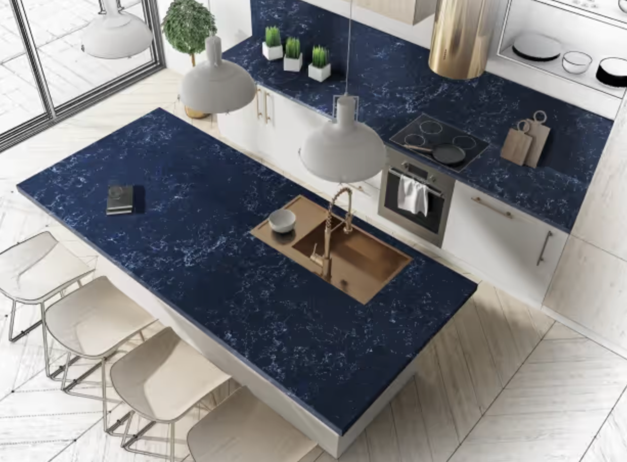 Radianz Quartz Surfaces Aquarius |60’’ x 122’’|2 cm Polished Quartz Slab