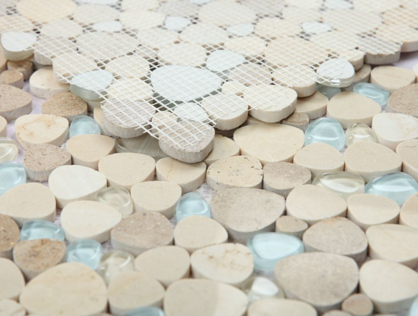 Elysium Tiles Peach Blue Roma 12 x 12 Mosaic Tiles
