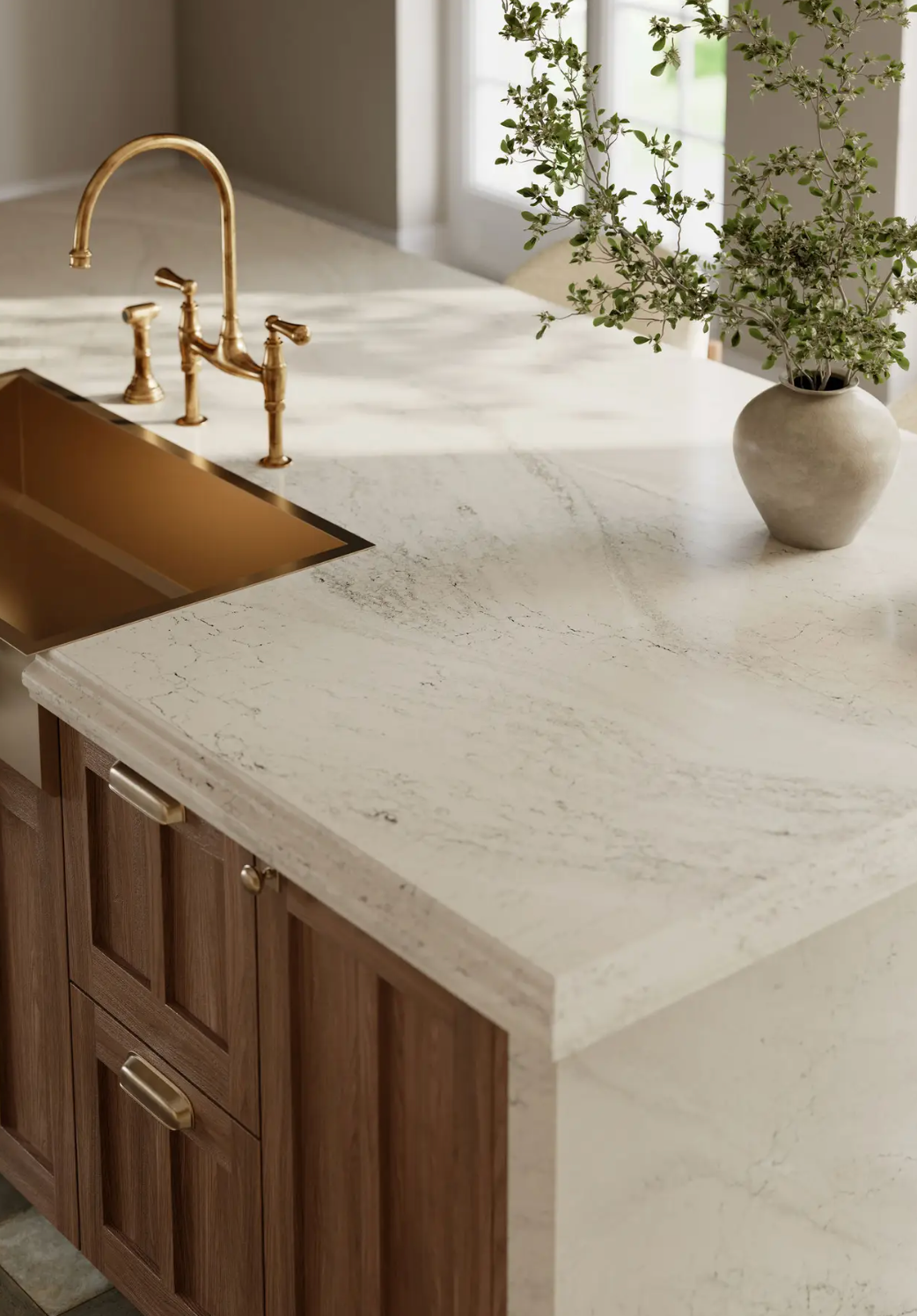 Cambria Claremont 132''x 65.5'' 2 cm Polished Quartz Slab