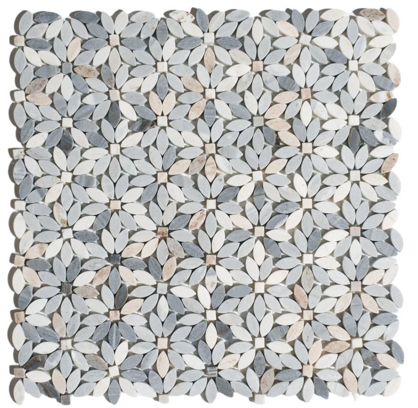 Elysium Tiles Daisy Wild Blue 12.75 x 12.50 Mosaic Tiles