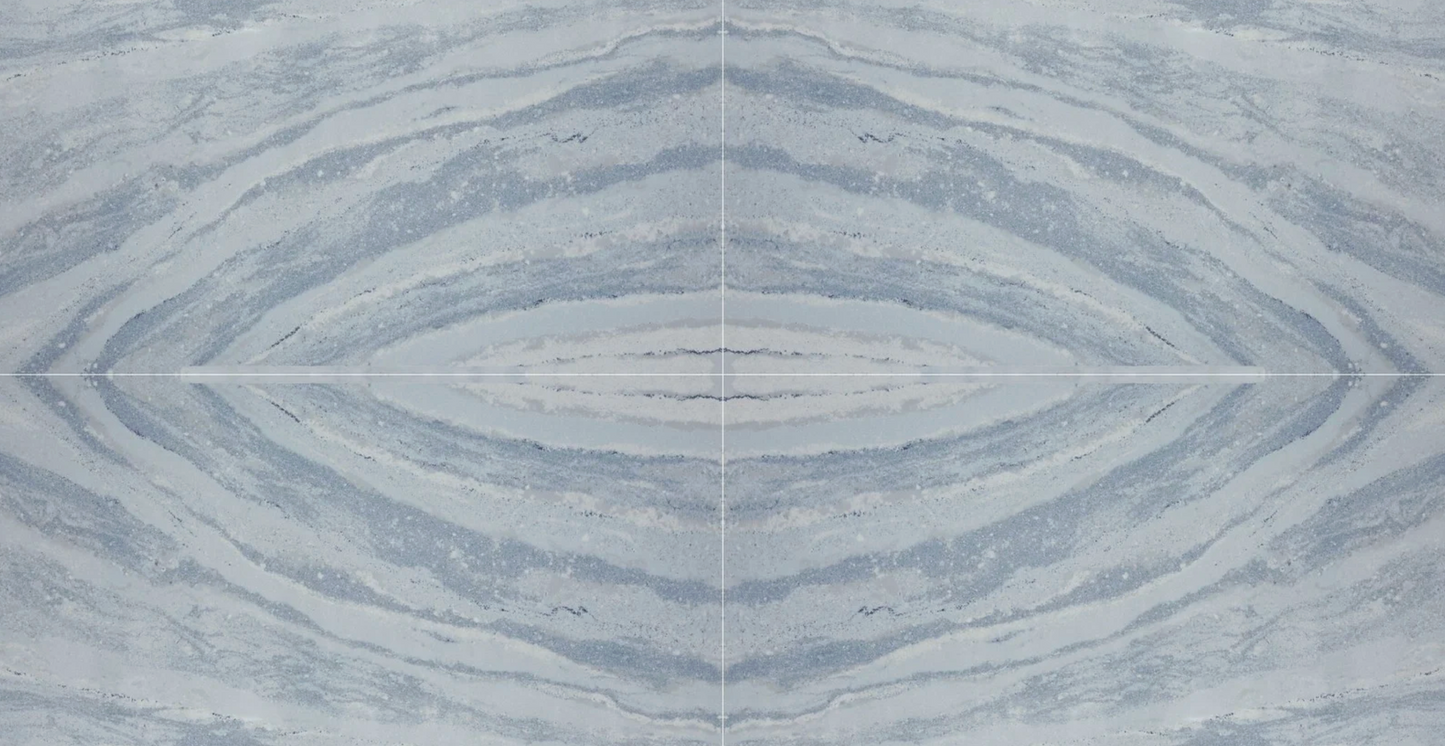 Raphael Stone Blue Celest-SILICA FREE |126' x63''| 2 cm Polished Quartz Slab