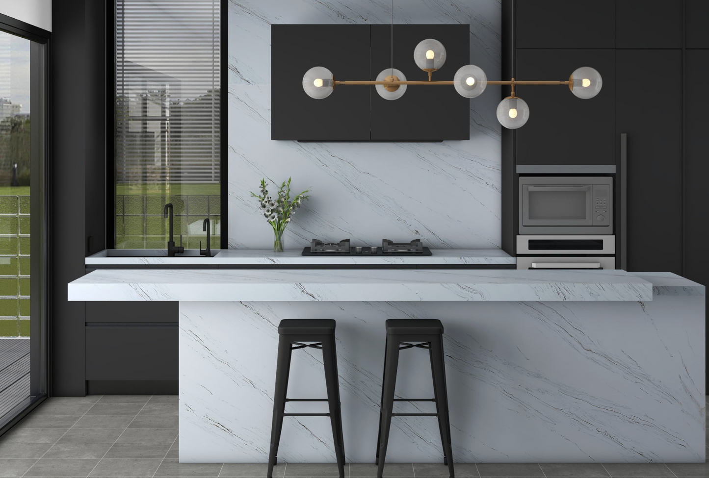 Elite Stone |Tuscany |122"-126"x63"| 2 cm Polished Quartz Slab