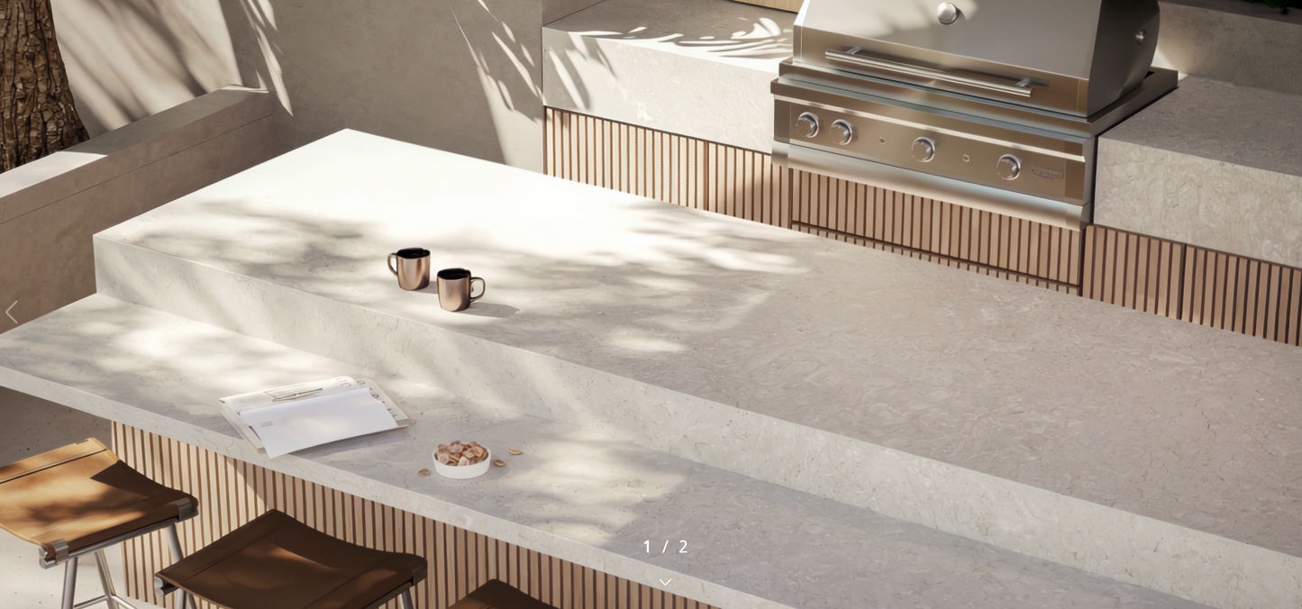 Caesarstone Fossillia |126’’ x 63’’|1.2 cm| Honed Finish Porcelain Slab