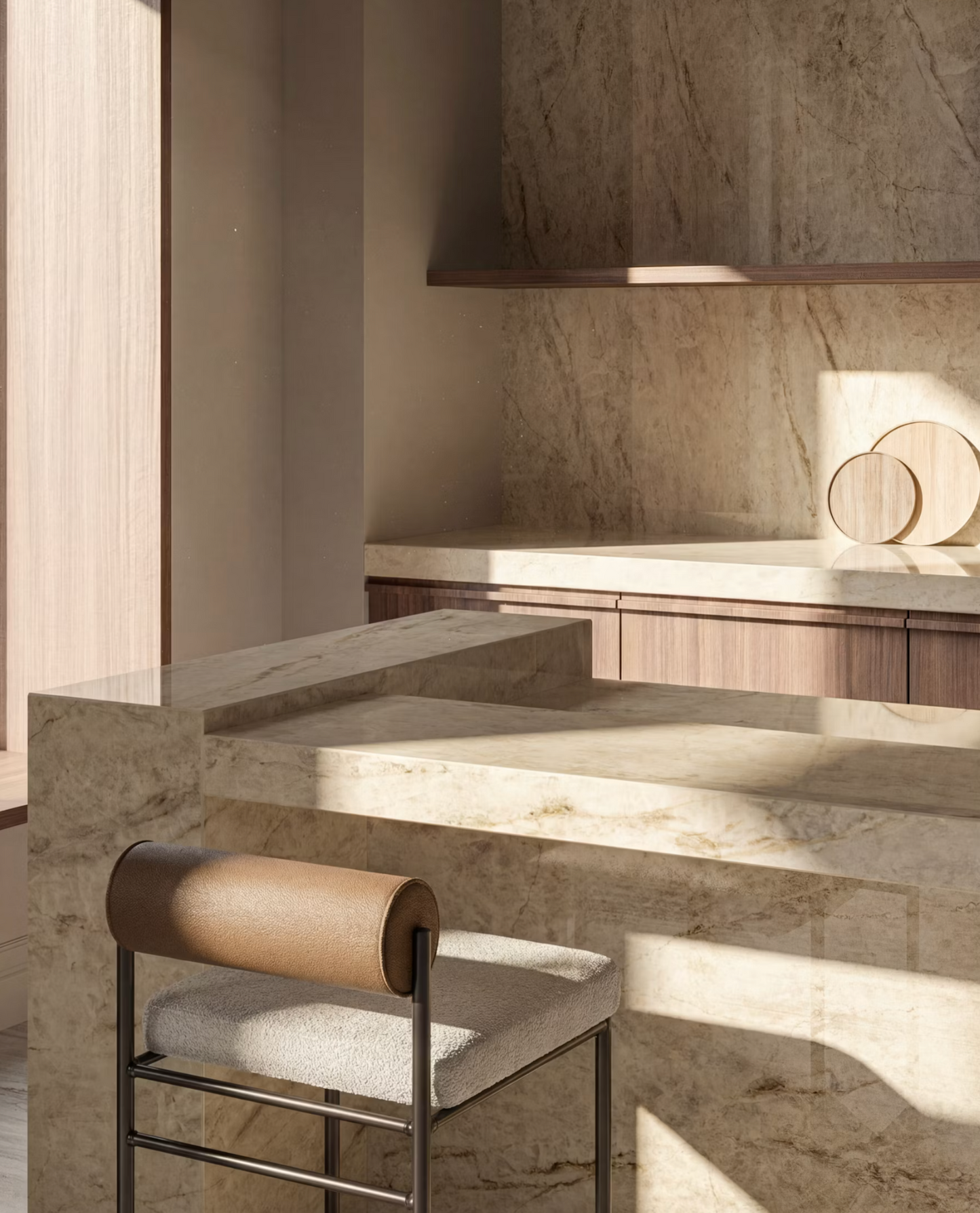 Éclos by Cosentino | Tajnar 128 x 63 x 2 cm | Glossy Finish Silica-Free Layered Mineral Surface