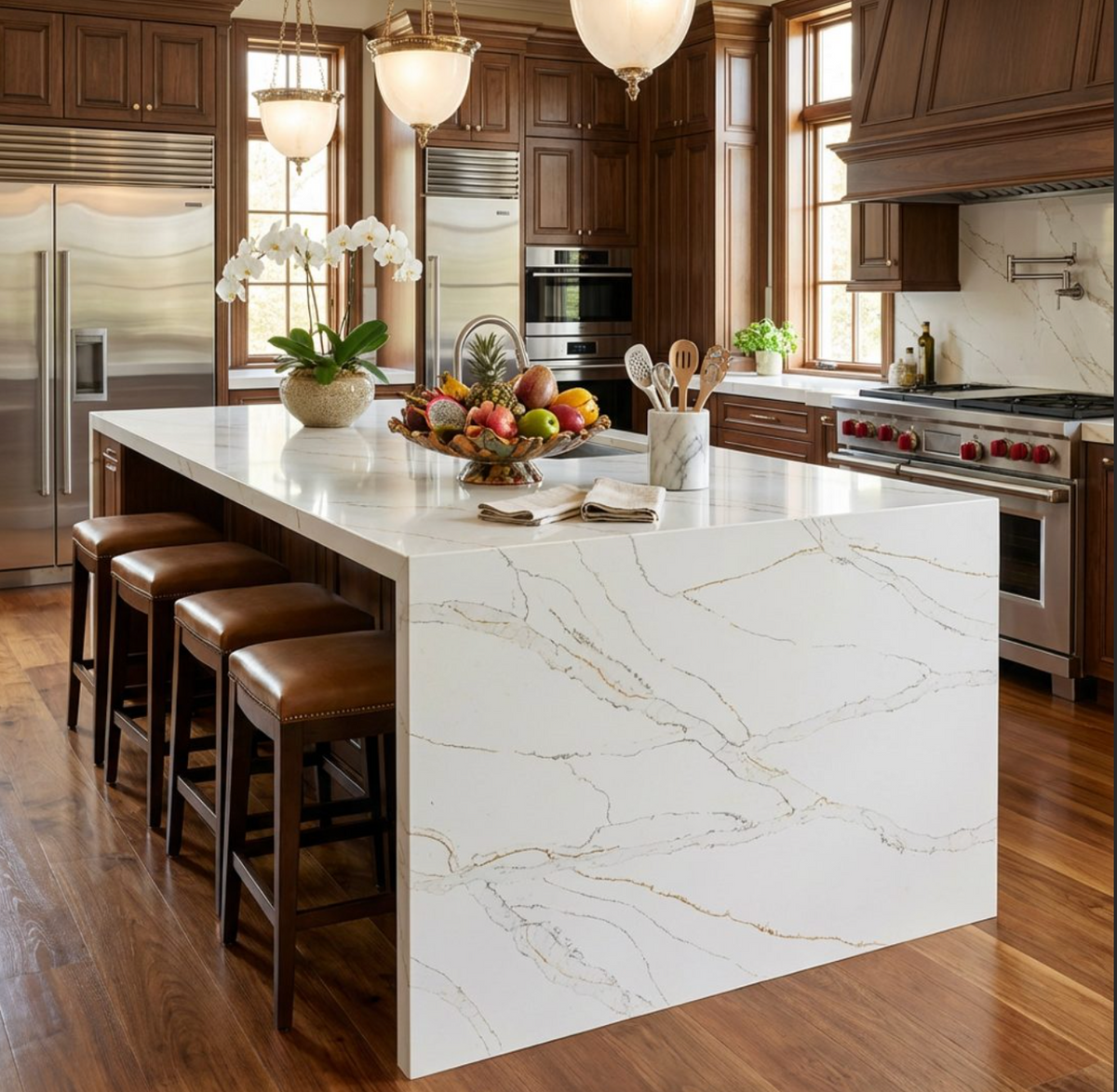 LX Prefabricated Calacatte Lumina |26'' x 110''| 2cm Polished Countertop