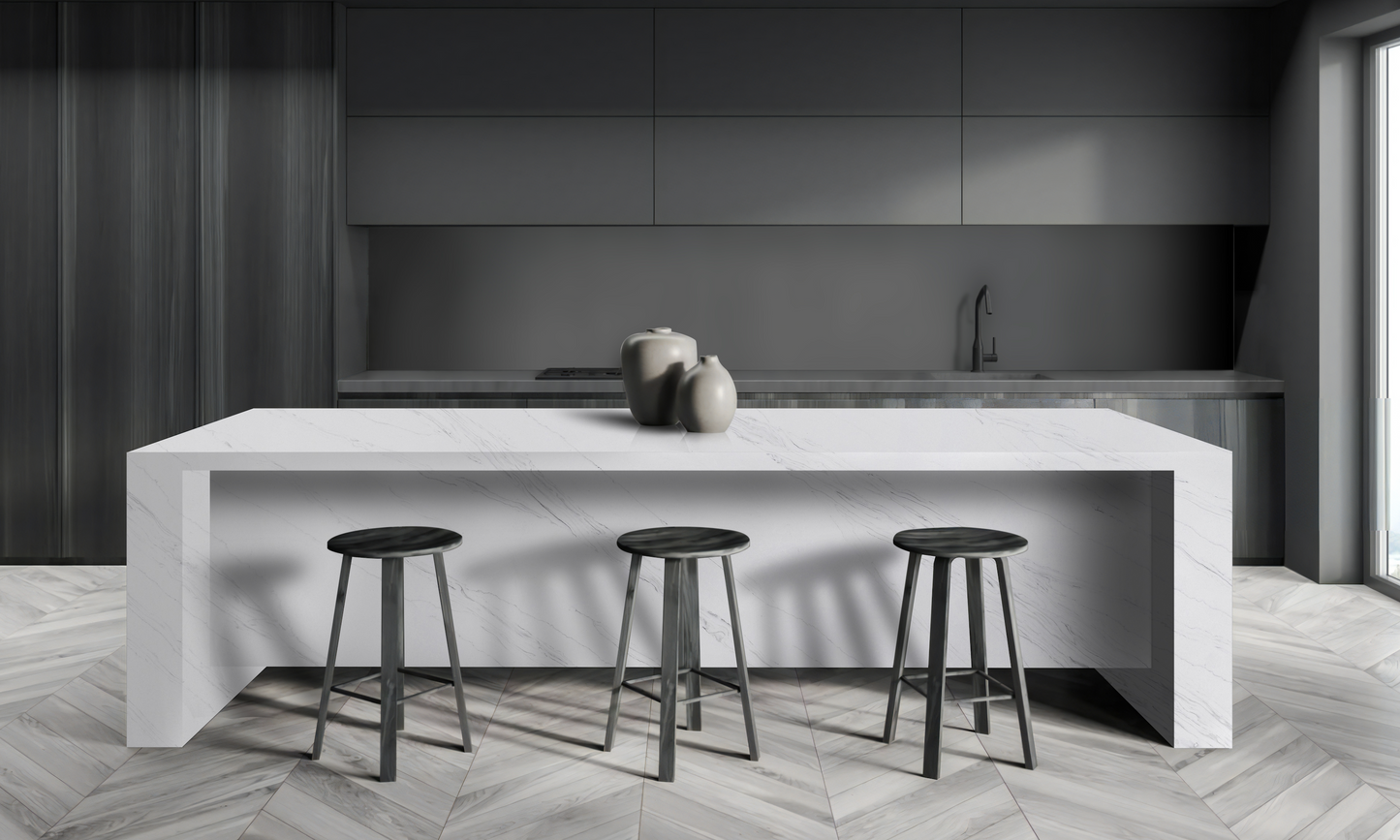 LX Prefabricated Premium Silken Swan |26'' x 110''| 2cm Polished Countertop