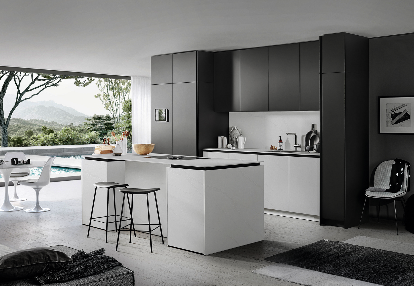 LX Prefabricated Snowy Trace |26'' x 110''| 2cm Polished Countertop