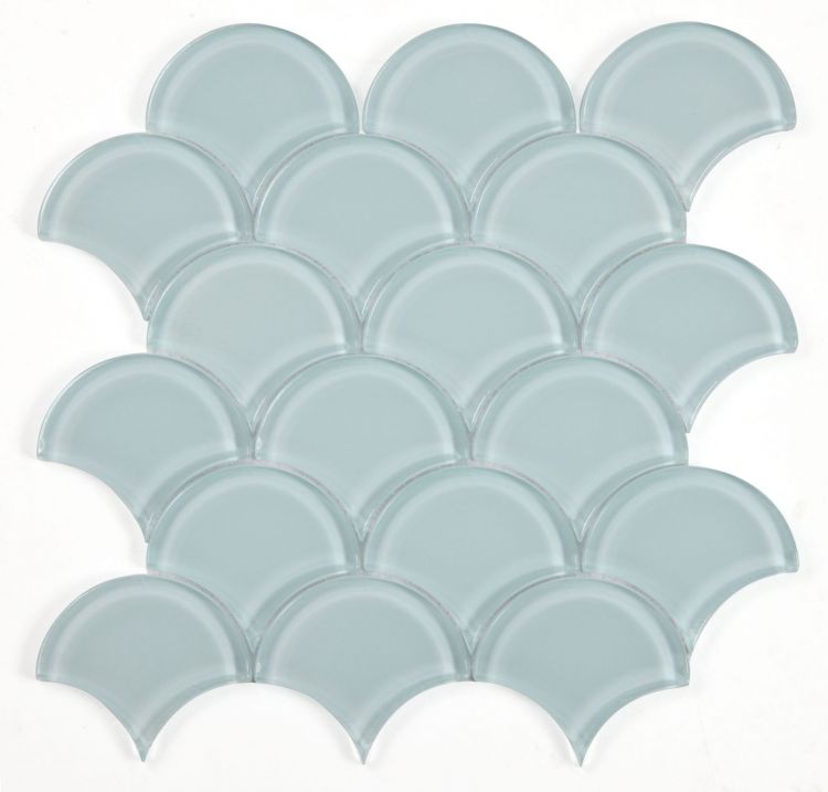 Elysium Tiles Dragon Scale Turquoise 9.5 x 9.5 Mosaic Tiles