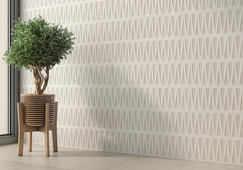 Ottimo Ceramics | Tera Blanco | 12” x 36”Matte Dimensional Ceramic Tile