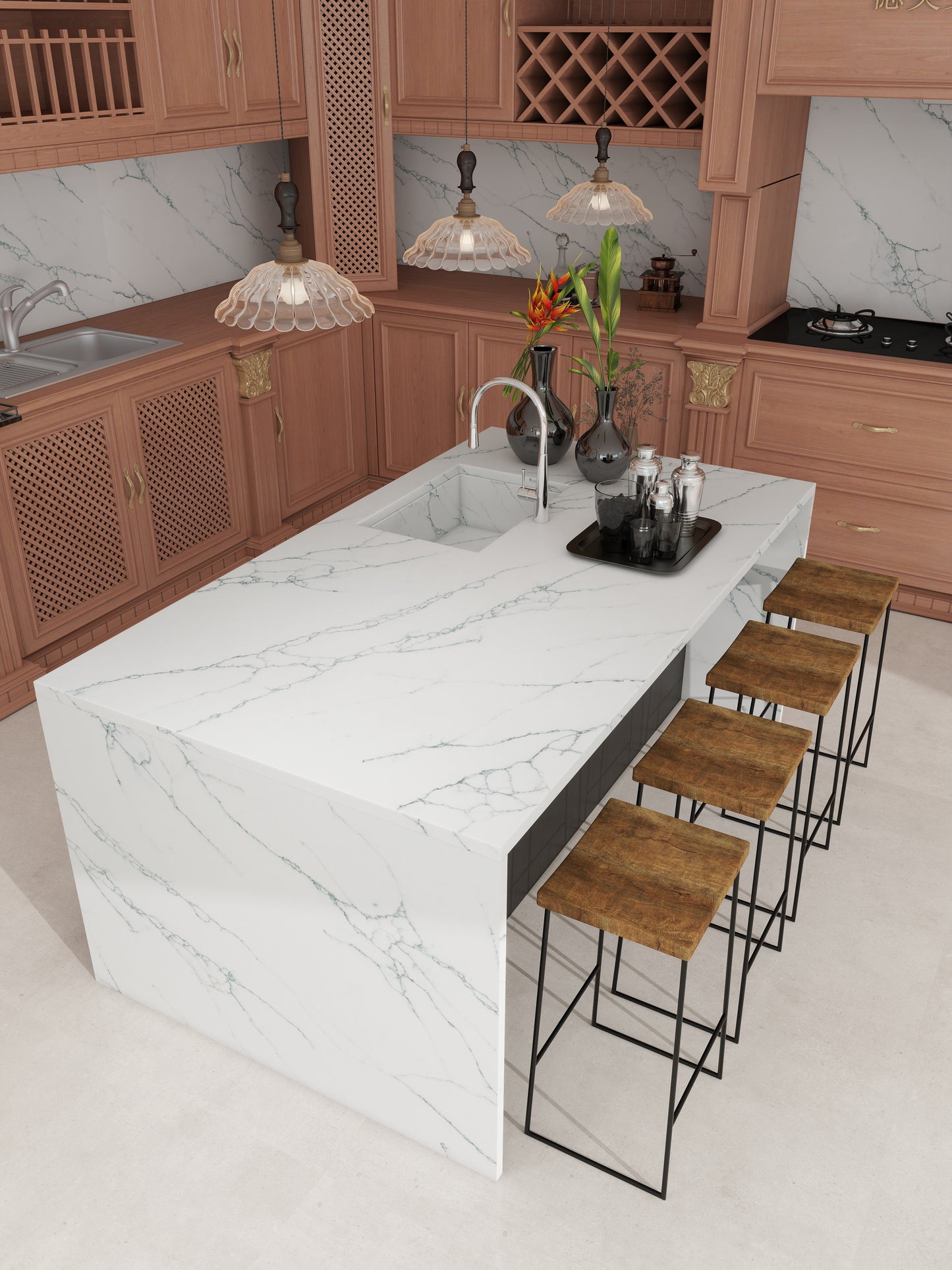 LX Prefabricated Timeless Pine Trace |26'' x 110''| 2cm Polished Countertop