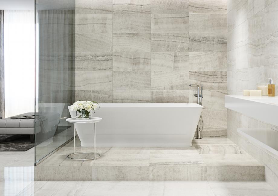 European Porcelain and Ceramics Tivoli Blanco 23'' x 46'' Polished Porcelain Tile