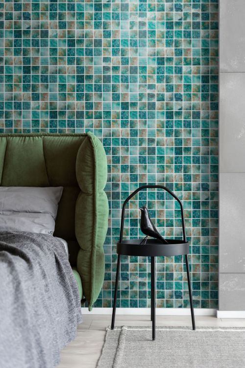 Elysium Tiles Vanguard Penta Green 12.25''x12.25'' Mosaic Tiles