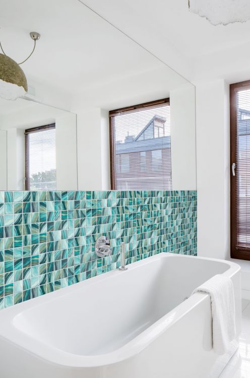 Elysium Tile Vanguard Penta Onyx Teal 12.25''x 12.25'' Mosaic Tile