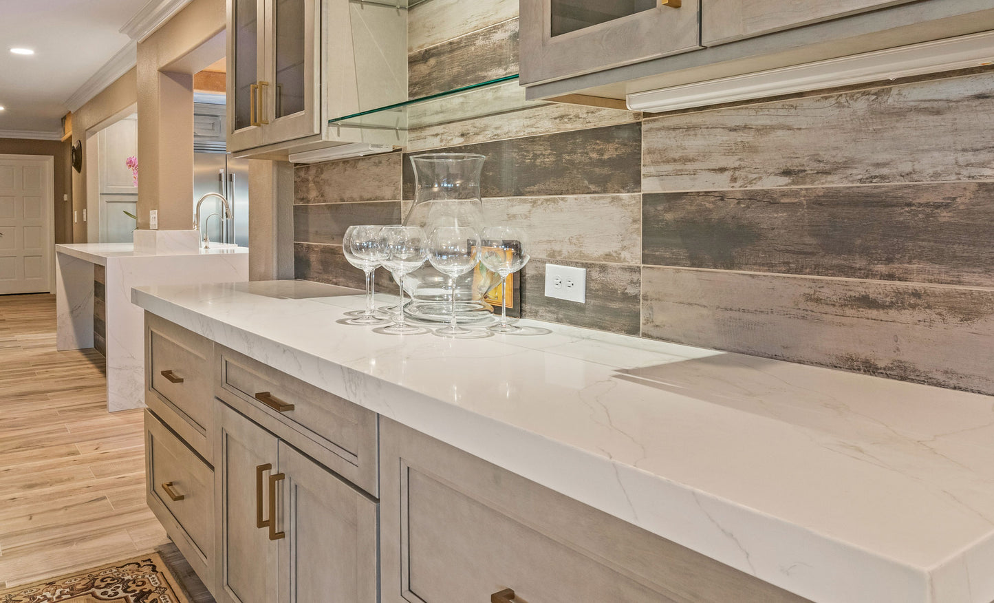 Vadara Quartz Sterling Light Polished 126" x 63" 2 cm Quartz Slab