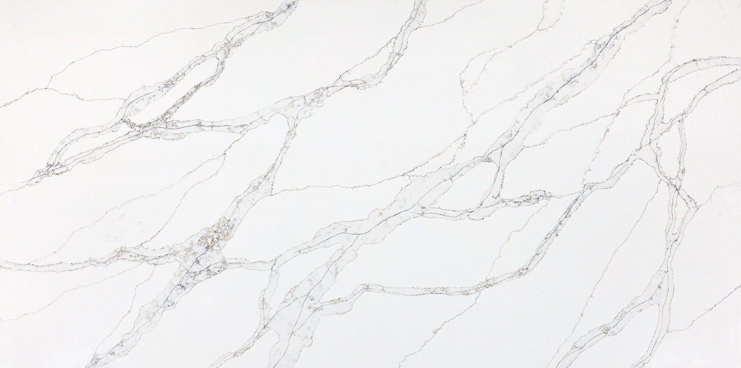 Vadara Quartz Phantom TrailPolished 126" x 63" 2 cm Quartz Slab