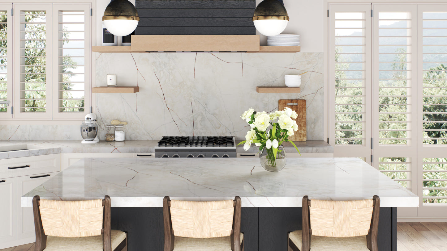 Vadara Quartz Terra Vista Polished 126" x 63" 2 cm Quartz Slab