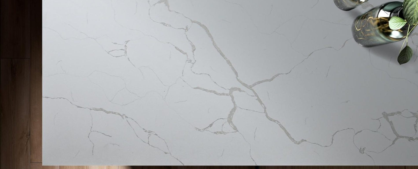 Raphael Stone Venato Gold |126' x63''| 2 cm Polished Quartz Slab