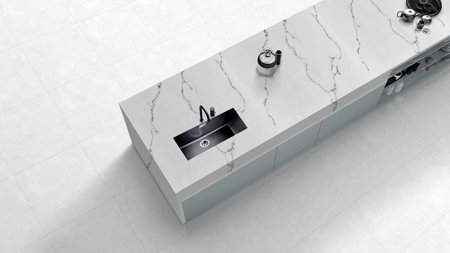 Raphael Stone Venetian Black RQ9913 |126' x63''| 2 cm Polished Quartz Slab