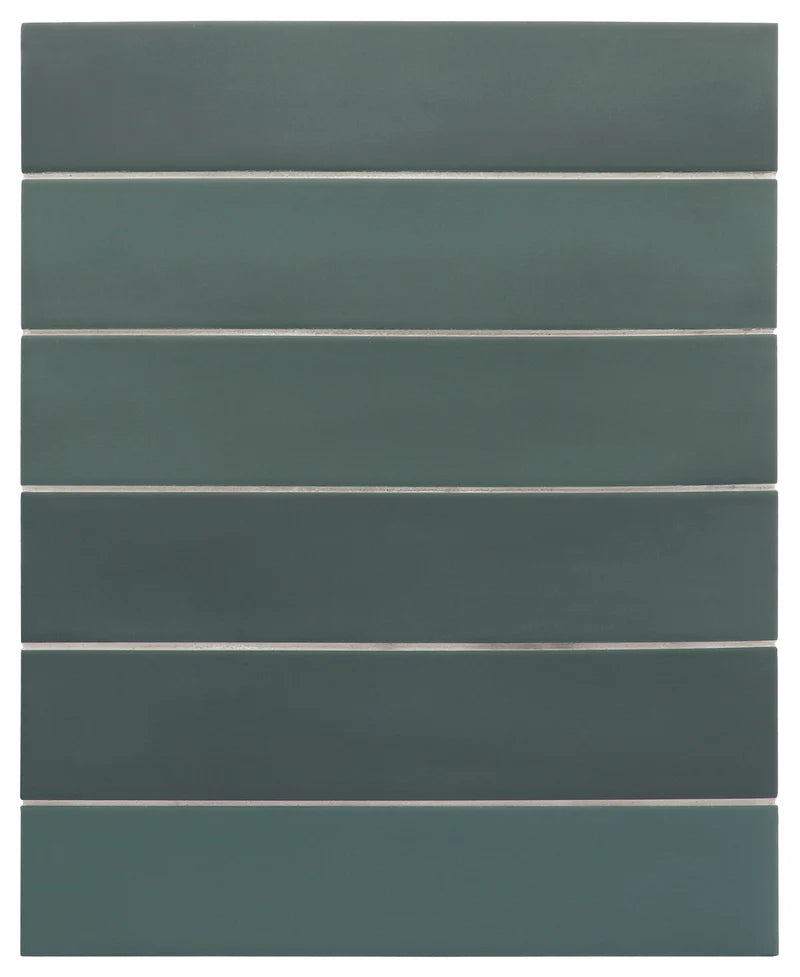 Ottimo Ceramics Wander | Pine Green | 2,5’’ x 12’’ Porcelain Tile
