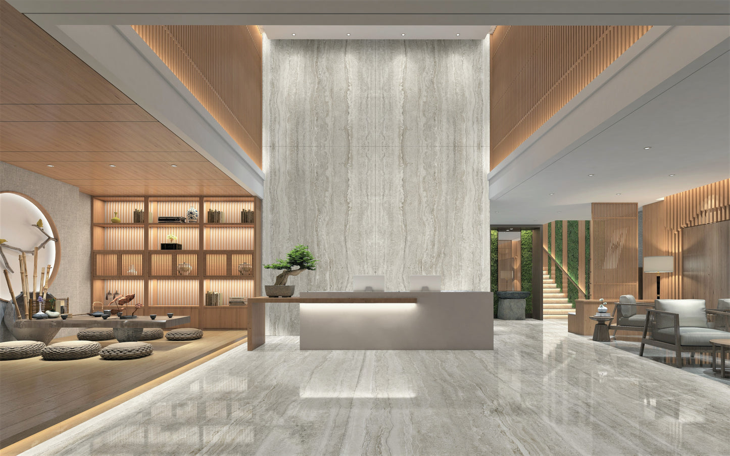 Francini |Forte Collection | Wooden White |126" x 63"|12mm Matte Porcelain Slab