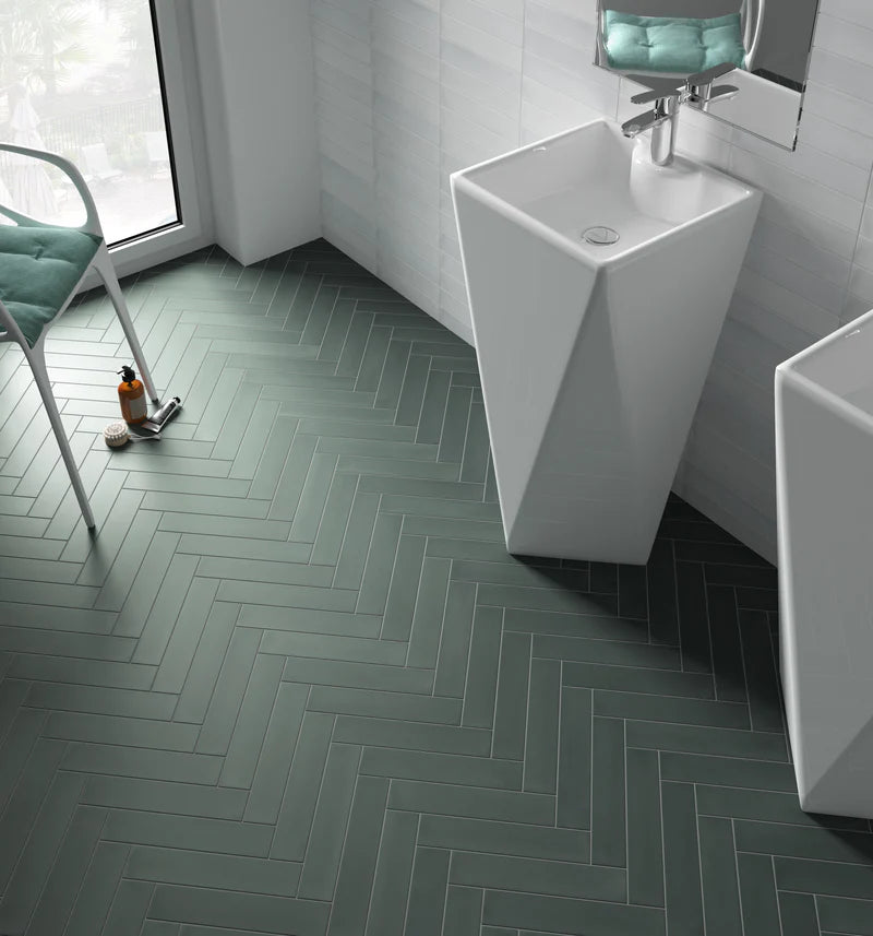 Ottimo Ceramics Wander | Pine Green | 2,5’’ x 12’’ Porcelain Tile
