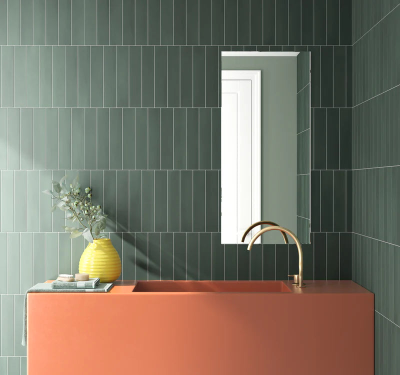 Ottimo Ceramics Wander | Pine Green | 2,5’’ x 12’’ Porcelain Tile