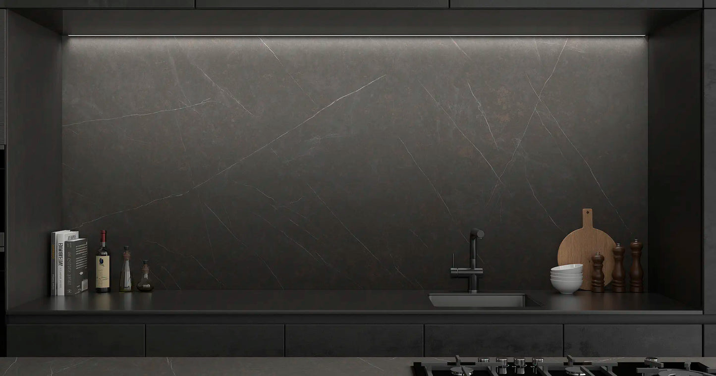 Ascale Allure Black 127''x 63'' 12mm Polished Porcelain Slab