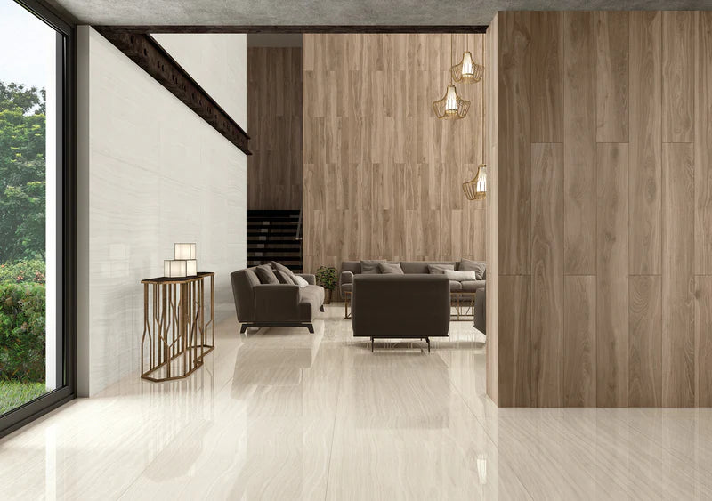 Ottimo | Millerighe Silver | 24’’ x 48’’ Polished Porcelain Tile