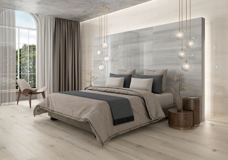 Ottimo Ceramics |Tisse Silver | 24’’ x 48’’ Polished Porcelain Tile