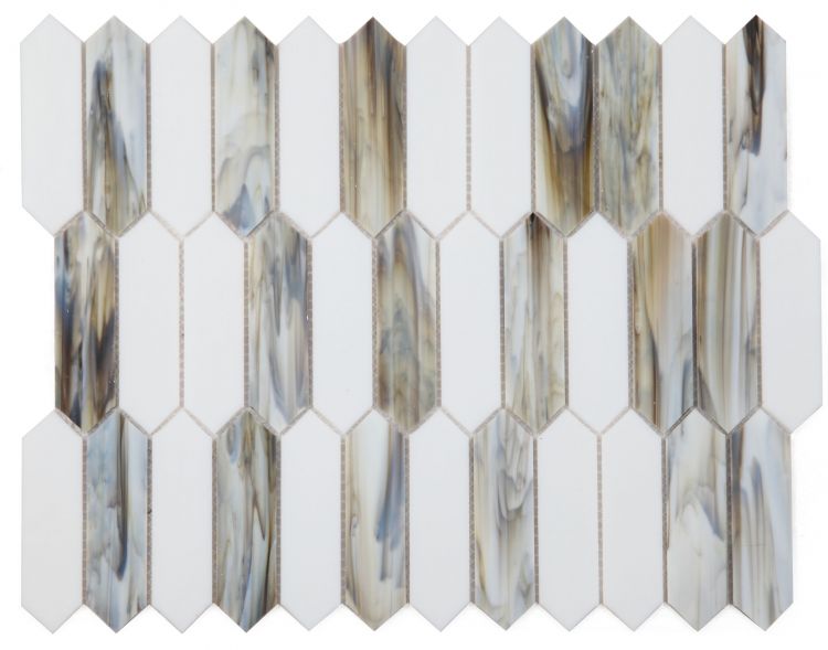 Elysium Tiles Newport Arrow Dawn 10.25 x 12.5 Mosaic Tiles