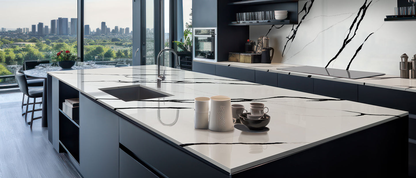 MSI Calacatta Lumanyx|126x63| 2 cm Polished Quartz Slab