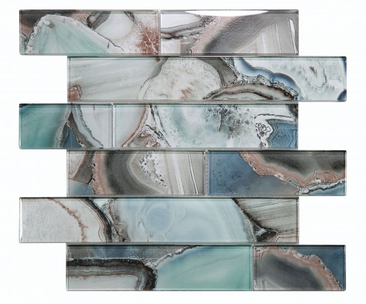 Elysium Tiles Casale Shell Green 11.75''x11.75'' Mosaic Tiles
