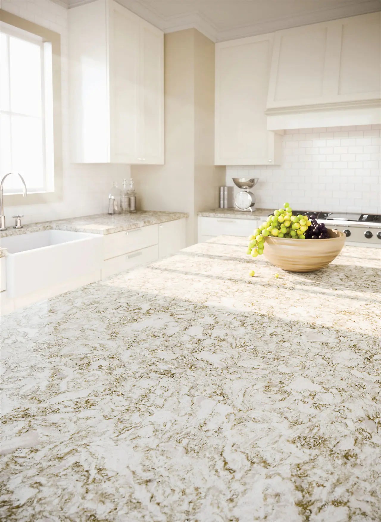 Cambria Crowndale 132''x 65.5'' 2 cm Polished Quartz Slab