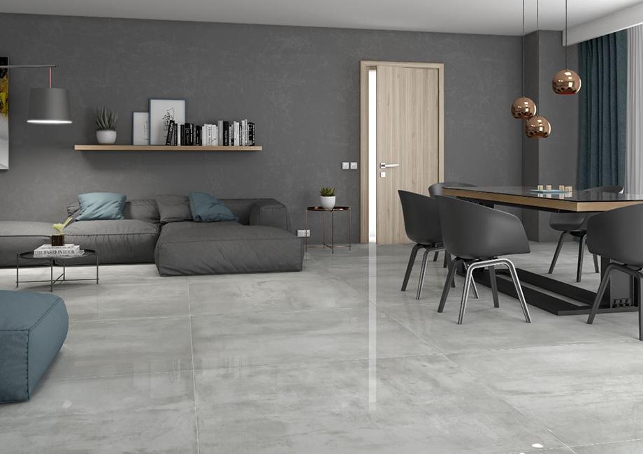 European Porcelain and Ceramics Elder Perla 47'' x 47'' Polished Porcelain Tile