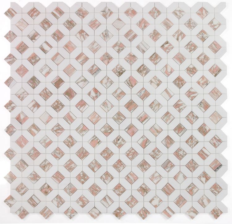 Elysium Tiles Eclipse Rose 12''x 12'' Mosaic Tiles