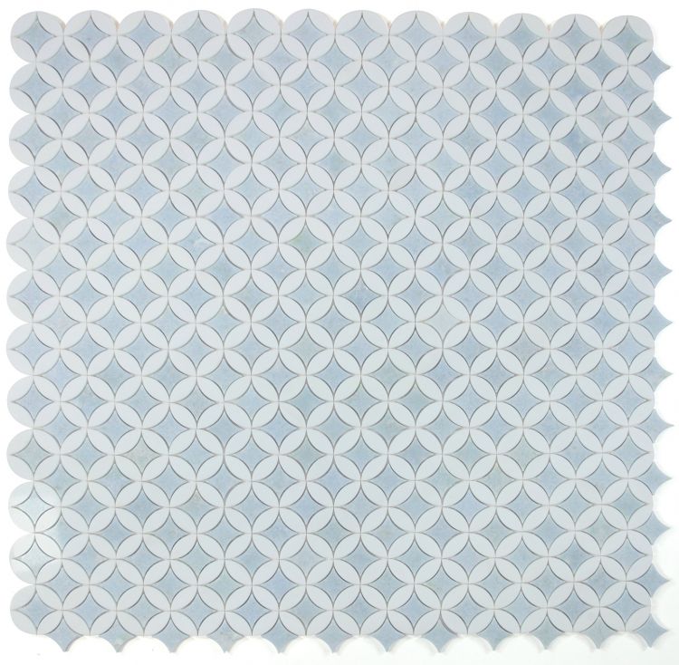 Elysium Tiles Embrace Crystal Ocean 11.75'' x 11.75'' Mosaic Tiles