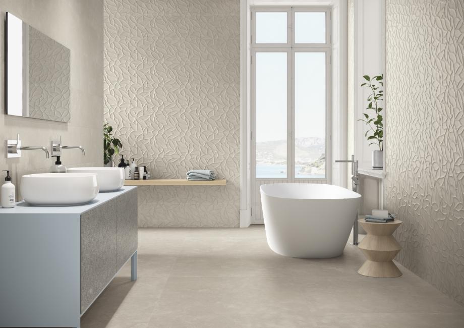 European Porcelain and Ceramics Releive Gris 12x36 Matte Ceramic Tile