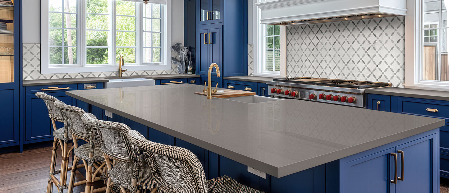 MSI Fossil Gray |126x63| 2 cm Polished Quartz Slab