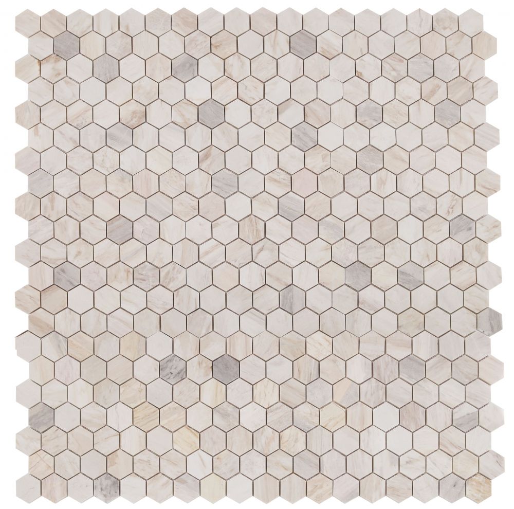 Elysium Tiles Hexagon Eura Polished Eurasian 2''x2'' | 11.75'' x 12''