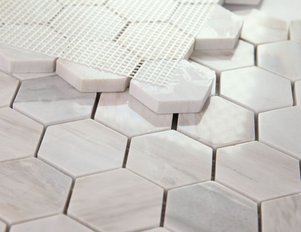 Elysium Tiles Hexagon Eura Polished Eurasian 2''x2'' | 11.75'' x 12''