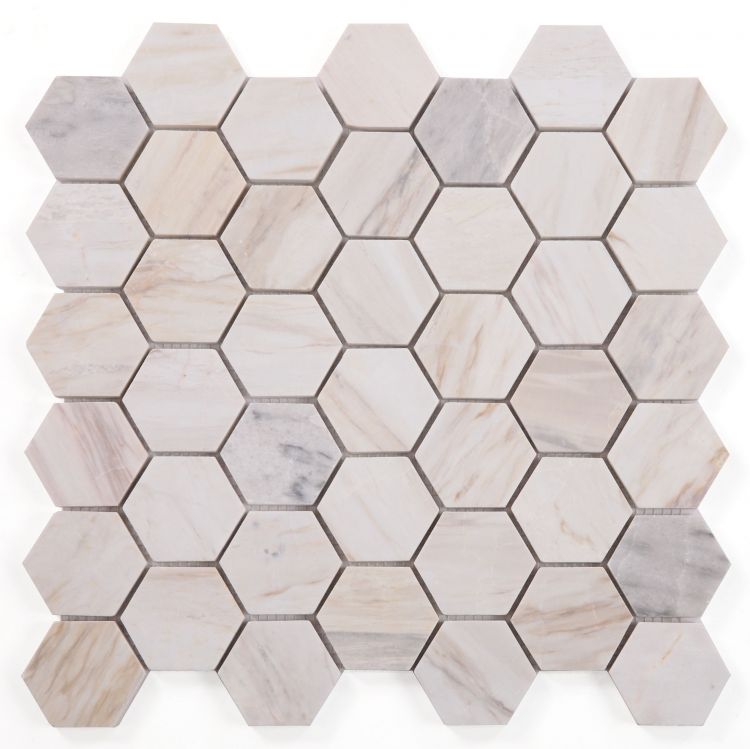 Elysium Tiles Hexagon Eura Honed Eurasian 2''x2'' | 11.75'' x 12''