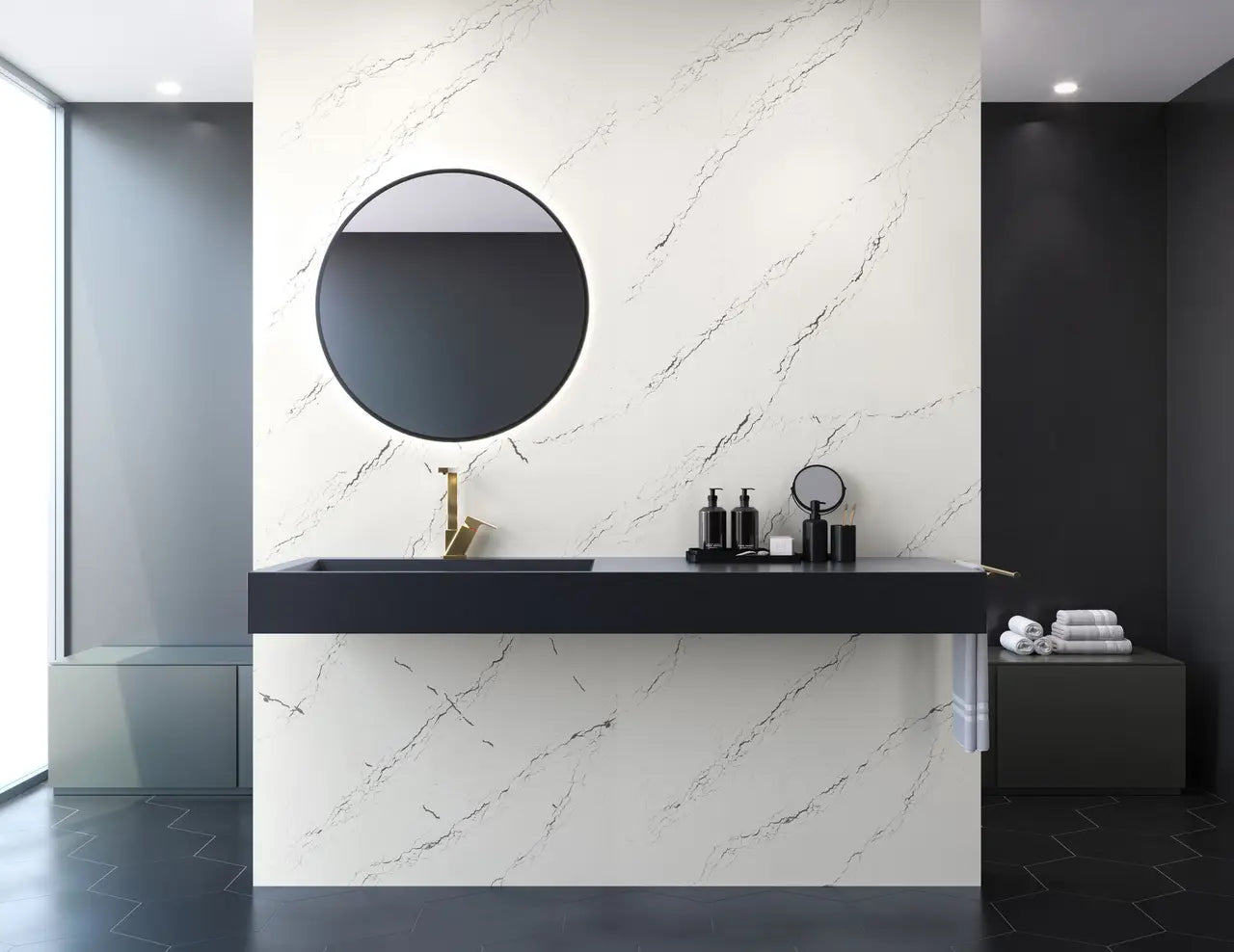 Cambria Inverness Platinum 132''x 65.5'' 2 cm Polished Quartz Slab