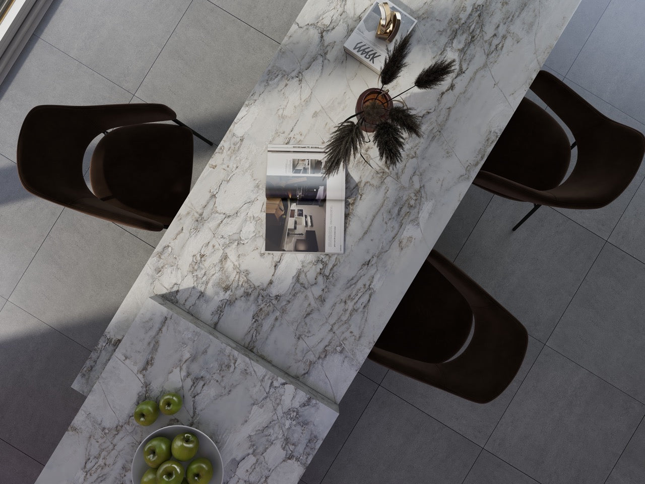 HanStone Matterhorn 130" x 65" x 2 cm" Polished Quartz Slab