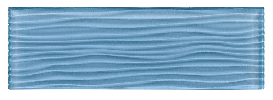 Glazzio Tiles Crystile Wave Series| 4’’ x 12’ | Pacific Ocean |Mosaic Tiles