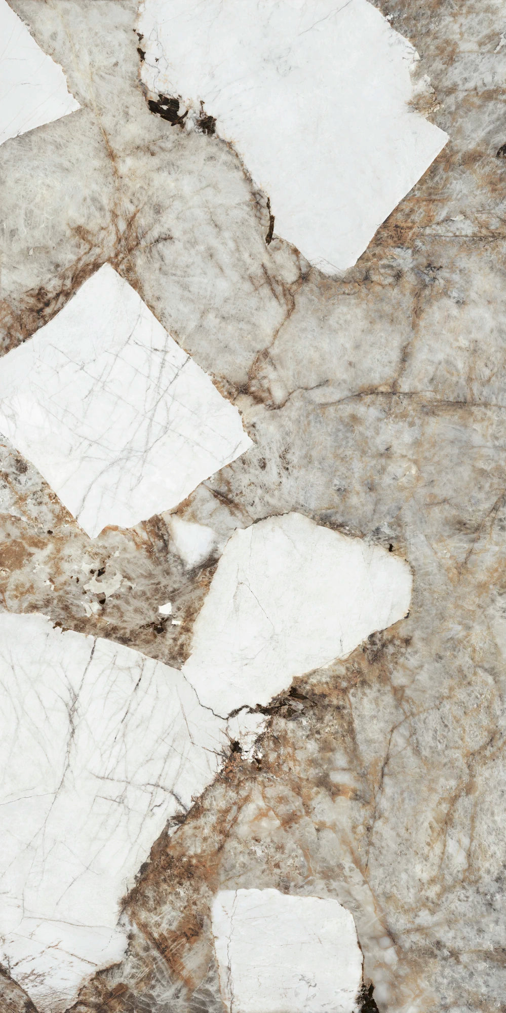 HanStone Patagonia 130" x 65" x 2 cm" Polished Quartz Slab